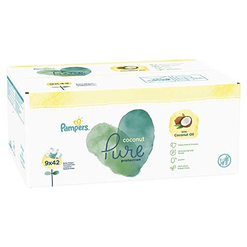 Pampers Harmonie Aqua Billendoekjes, 378 Babydoekjes (9x42 Doekjes), 99% water en hoogwaardig katoen, Dermatologisch… - Afbeelding 3