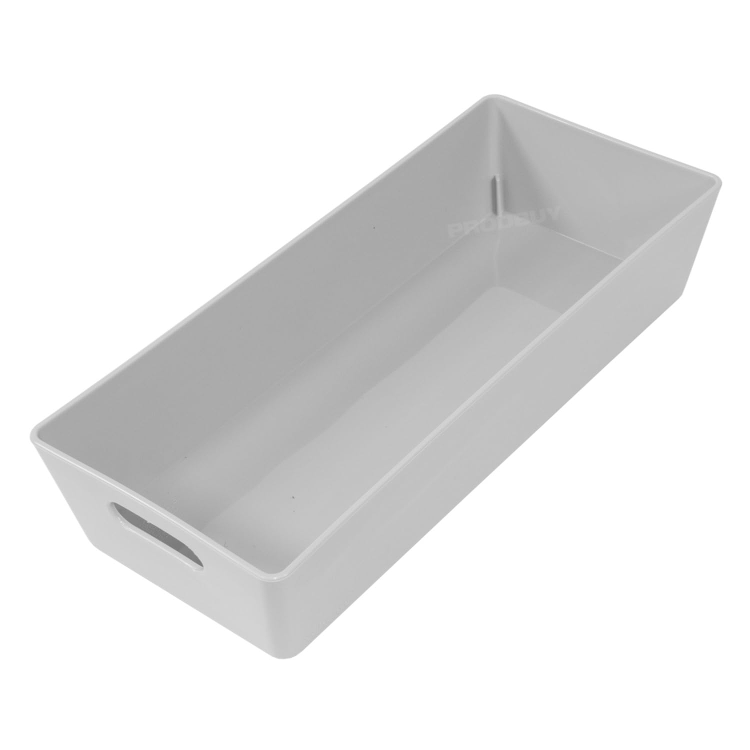 Darthome Grey [Set Of 4] Narrow Plastic Storage Trays/Baskets For Organisation 25X11x7cm