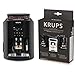 Krups Essential Machine à Café à Grain Machine à Café Broyeur Grain Cafetière Expresso Ecran LCD Nettoyage Automatique Buse Vapeur Cappuccino Noire & Kit entretien Full Auto Expresso Broyeur