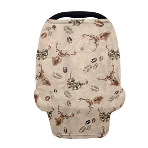 Image of Western Car Seat Cover for Baby Carseat, Bow Deer Print