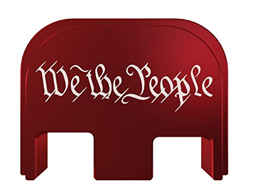 Rowe Tactical Rear Slide Cover Back Plate for Glock Gen 1-5 - Red We The People - for Glock G17 G19 G21 G22 G23 G24 G26 G27 G29 G30 G31 G32 G33 G34 G35 G36 G37 G38 G39 G40 G41 G45