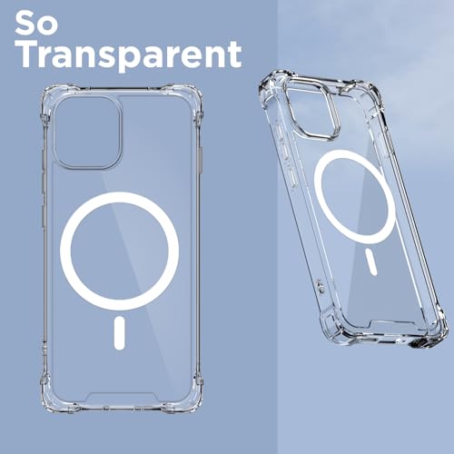 Image of Outlouders Back Cover for OnePlus 13s 5G Mag-Safe Transparent PC + TPU Bumper Case with Magnetic Support Shockproof Protection (Transparent Mag-Safe)