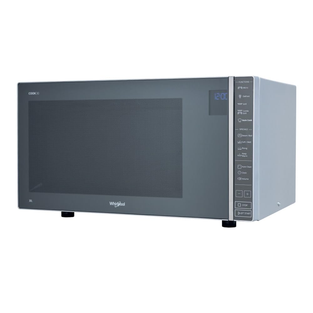 Whirlpool MWP 304 M – Dimensioni 53,​9cm x 39,​8cm x 30,​0cm Forno Microonde 30 Litri Con Potenza 900W Microonde E 1050W Grill. Forno A Microonde Con Funzione Vapore.