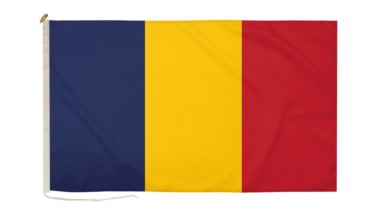 DuraFlag Chad Small Courtesy 20x12" Rope and Toggled Premium Quality 50x30cm Flag