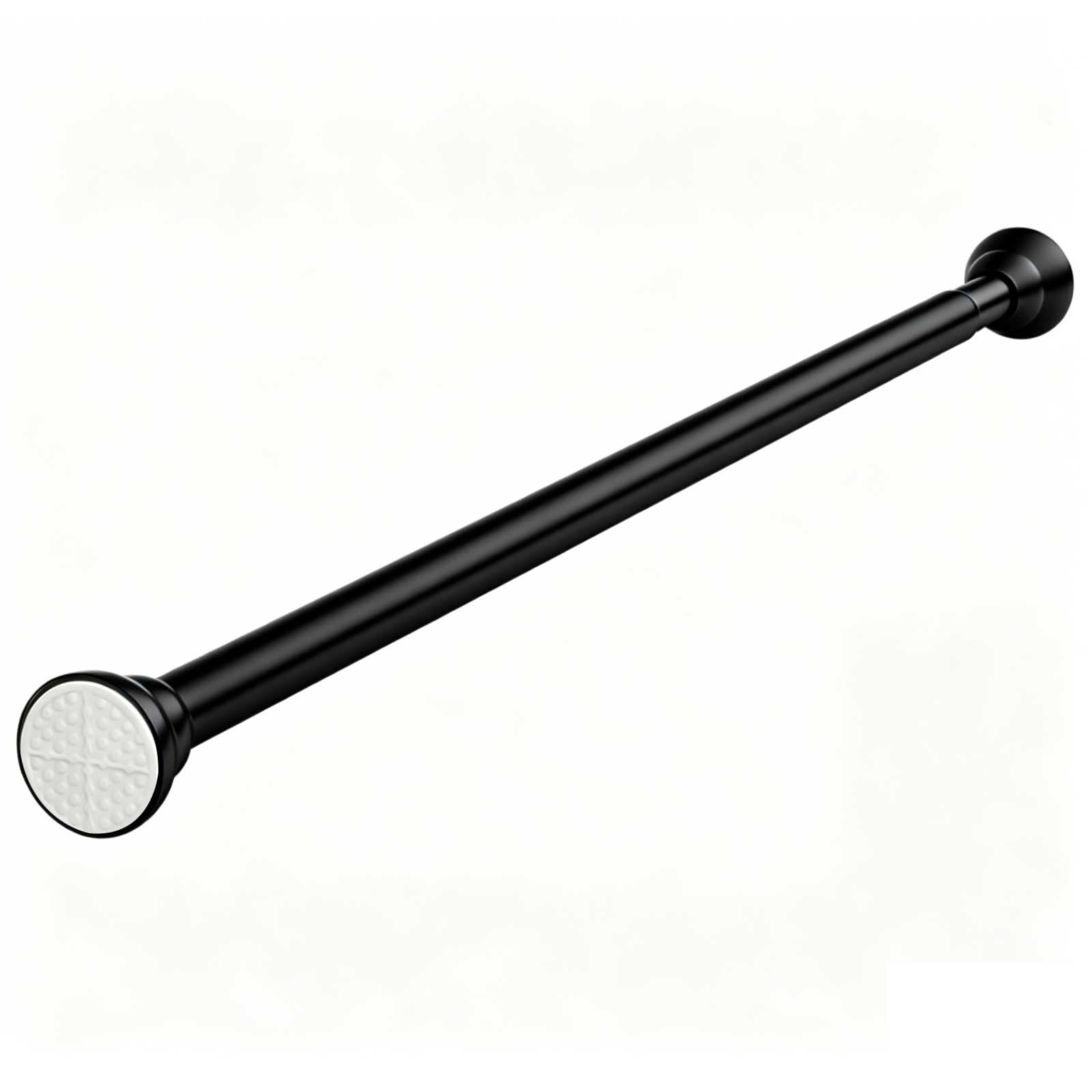 Spring Tension Curtain Rod No Drilling, Stainless Steel Adjustable Shower Curtain Rods for Home, Bathroom, Closet, 10-79 In, No Rust(Black,88-130cm/35-51in)