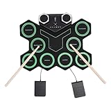 Batterie rechargeable : le pad de batterie électronique est doté d'une batterie rechargeable intégrée de 1 200 mAh, peut être utilisé en continu jusqu'à 10 heures sur chaque charge, prend en charge l'alimentation de l'interface de type C, plug and play.