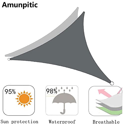 Voile d'ombrage triangulaire anti-UV protégeant efficacement votre terrasse