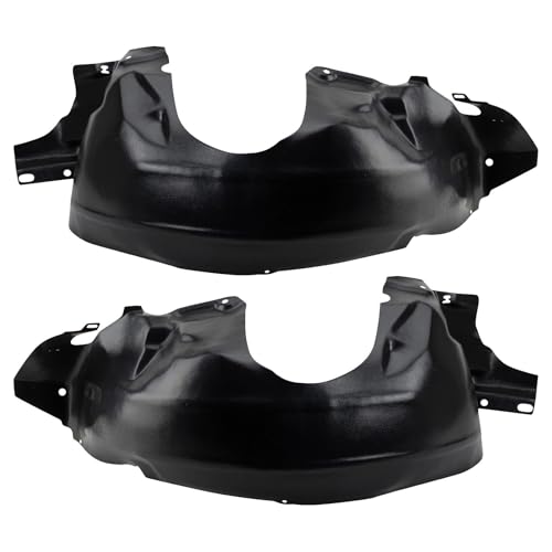 Image of TRQ Front Driver and Passenger Side Inner Fender Liner Set Compatible with 1999-2004 Ford Mustang