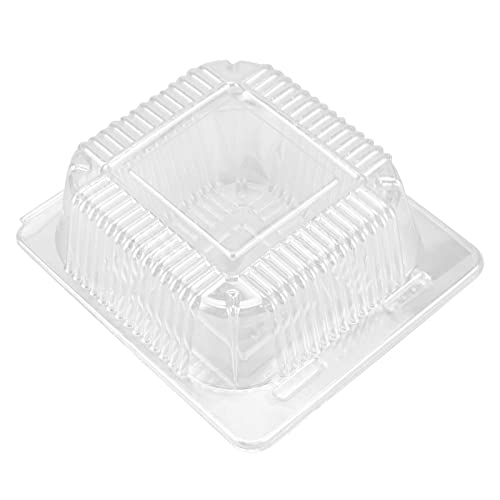 Taicheut 200 Pack Clear Hinged Plastic Containers With Lids, 5.3 X 4.7 X 2.9 Inch Clamshell Food Take Out Containers, Square Clamshell Food Boxes For Hamburgers, Cakes, Desserts, And Sandwiches #TOP3
