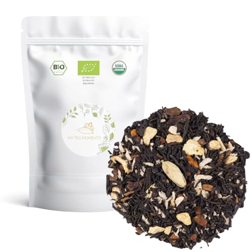 Té Negro Chai Piña Colada a Granel - Cultivo Sostenible - Ingredientes Naturales: Té Assam, Té Sudíndico combinado con Canela, Cardamomo, Clavo, Coco, Jengibre, Piña, Vainilla. (200, Gramos)