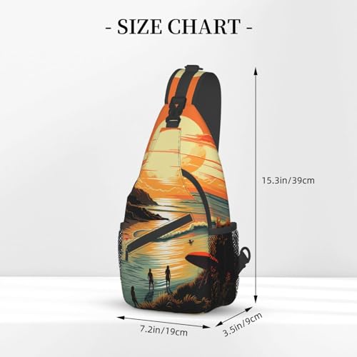Sling Bag para hombre y mujer con estampado original colorido miniatura 3