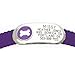 LuckyPet Bone Jewelry Collar Tag for Dogs and Cats, Custom Engraved, Durable, Quiet and Chew Proof, Attaches Flat to Any Collar, Medium-Purple-Bone