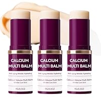 3 Stück Cemenrete Calcium Multi Balm, Under Eye Brightener mit Kollagen, Anti-Aging&Firming Korean Skincare Stick, Feuchtigkeit Augencreme gegen Augenringe, Calcium Volume Multi Balm für Gesicht&Hals