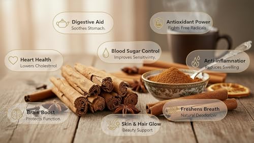 Image of Parshutara Farm Sri Lankan Cinnamon Powder (Dalchini) 50g | Pure Ceylon Cinnamon | Aromatic Garam Masala Spice for Cooking & Health
