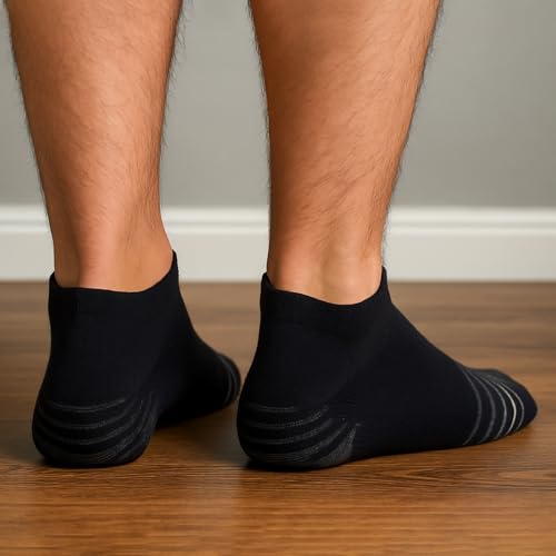 Image of 6 Pairs Multicolor lining Design Cotton Ankle Length Socks for Men & Women | Combed Cotton with Extra Soft Ankle Length | Suitable for all Season | Multicolor | Free Size | Pack of 6 Pairs