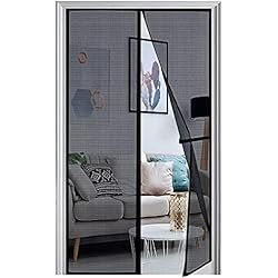 Cortina Mosquitera Panngu Cortina Mosquitera Magnetica 90x210cm para Puerta Exterior de Balcón, Patio, Actualización en 2023 - Negro