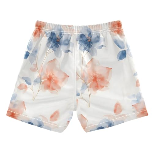 senya A Soft Watercolor Flowers Boys Swim Trunks Toddler Shorts Swimwear Boardshorts2
