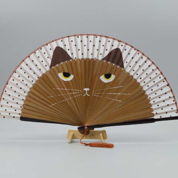 竹林　和花　猫　5個セット Amazon.co.jp: HADWAO 扇子 猫 可愛い お洒落 和風 ねこ ネコ柄