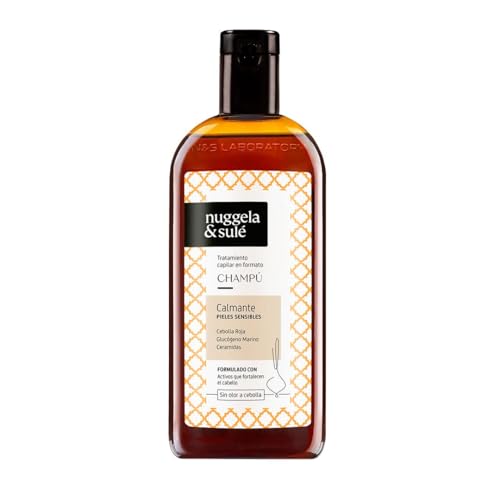Nuggela & Sulé Champú Calmante para Pieles Sensibles. Con Extracto de Cebolla Roja y Bio-Ceramidyl. Calma, Hidrata y Evita la Descamación. 1 x 250 ml