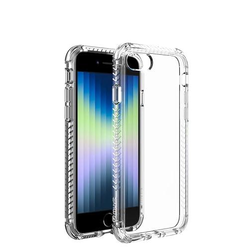 Muvit for France Coque Transparente Renforcée 3M pour iPhone SE/8/7/6S/6. Eco-Responsable et Antichoc. Protection des Chutes - Conçue avec du Plastique 70%...