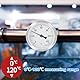 Udbrud Anlegethermometer Heizungsrohr, 3 Stück Rohrthermometer mit 3 Feder Ø 63 mm Zeigerthermometer mit Edelstahlzeiger Rohr-Thermometer 0-120 °C Wasserdichte Staubdichte Heißwasser Thermometer