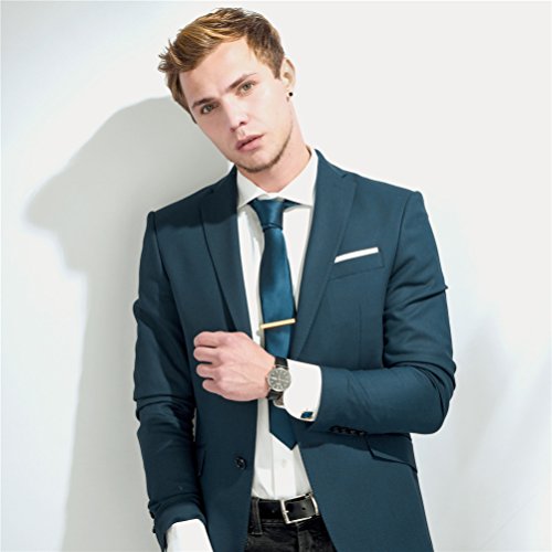 U7 Men Cufflinks for Wedding Christmas Business Platinum or 18K Gold Plated Crystal Fancy Stone Cuff Links, Custom Photo Cufflinks,Gift Packed3