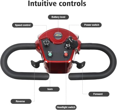 Image of Heavy Duty All Terrain Fast Wheel Mobility Scooter for Seniors and Adults | 350-400 lbs Capacity,350W powerful motor,Spacious and comfortable seats,20A Long Range Battery and Two Baskets