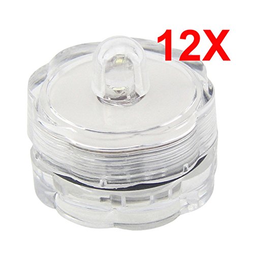 12pcs Super Bright Submersible Waterproof Mini LED Tea Light Candle