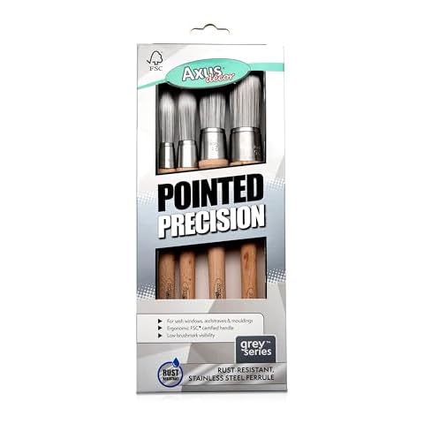 Axus Décor AXU/BGPSS4 Paint & Colour Application Size 12, 15, 20 and 25mm (Pack of 4) Cover