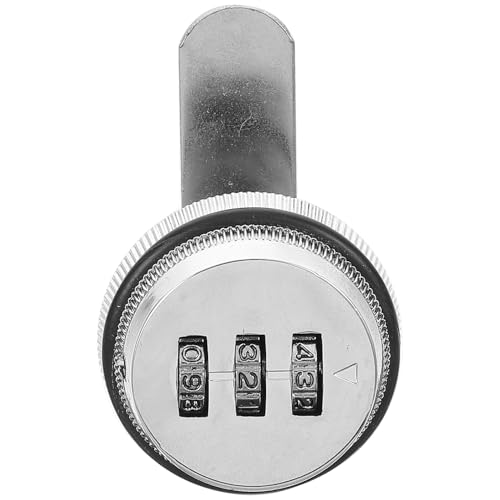 IWOWHERO Cerradura Metálica de Combinación para Armario y Cajones Candado Codificado de 20 MM Color Plata Cerradura de Seguridad para Archivadores y Cajas Eléctricas Adecuado para