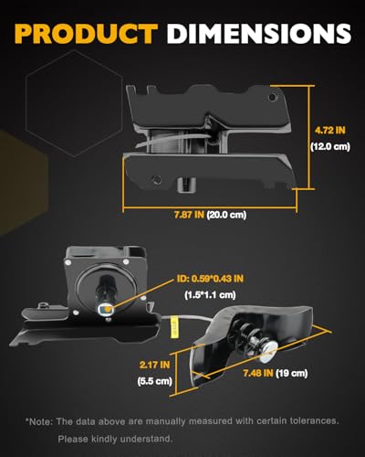 Image of Spare Tire Mount, Compatible with 2008-2016 Ford F250 F350, Super Duty, Spare Tire Carrier under Frame, Spare 5th Tire Winch with Offset Cable, Replaces# 7C3Z1A131A, 7C3Z1A131AJ, BC3Z1A131A, 924-539