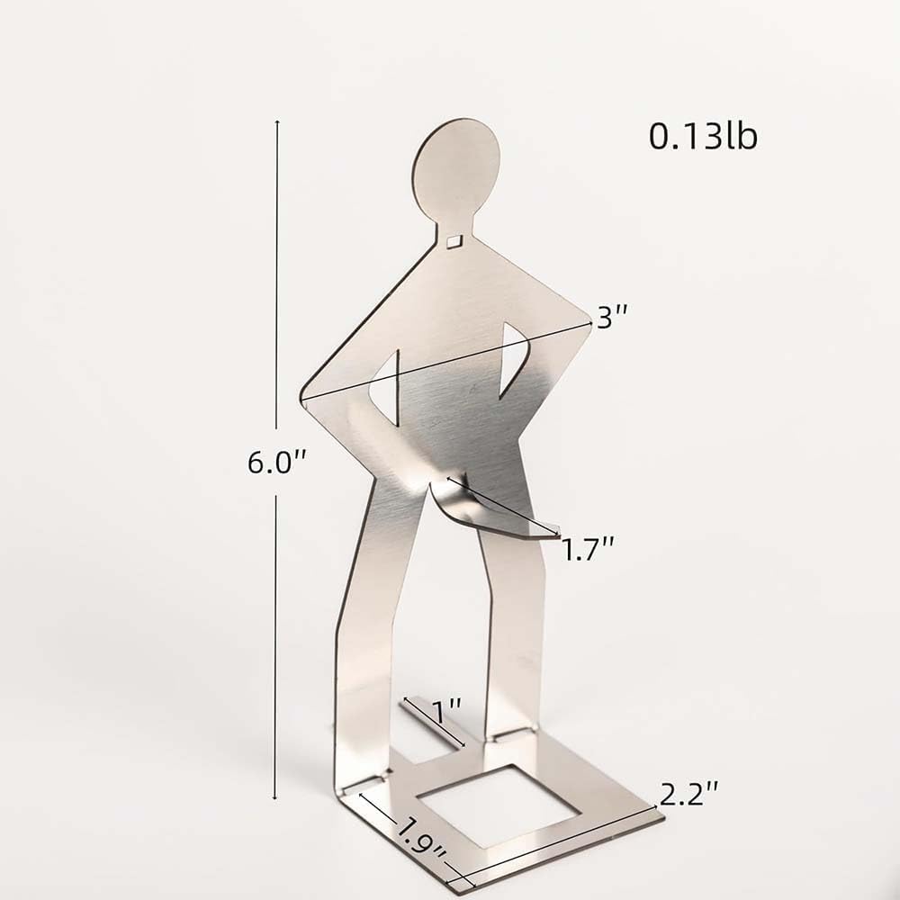 4pcs Funny Man Shaped BBQ Hot Dog Holder, Stainless Steel Sausage Roaster Stand for Grill, Camping and Picnic or Portable Gas Grill Rack Accessories, Kitchen BBQ Tools — view 2