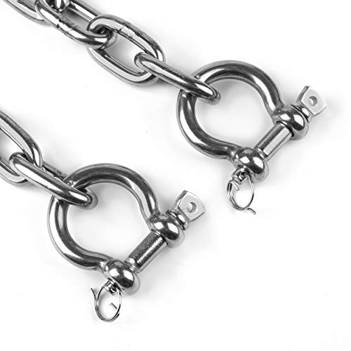 image for HarborCraft 4 Foot Long Stainless Anchor Chain with Advanced Lock Ring