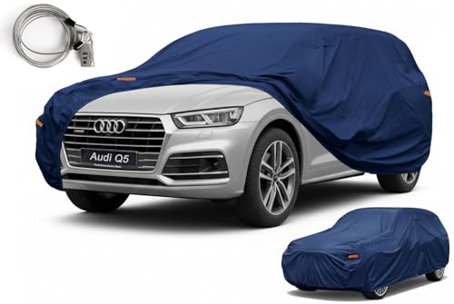 Image of Kaugung Custom Fit Car Cover for Audi Q5 & SQ5, Heavy Duty SUV Cover Waterproof All Weather Outdoor Protection, Breathable Full Exterior Cover with Vent, Rain Sun Snow UV Proof