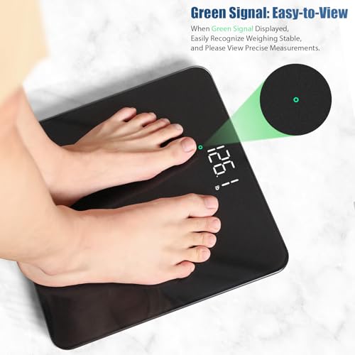 Vitafit Scale for Body Weight, High Accuracy 0.1lb by Our Professional Factory Since 2001, Digital Weight Scale LED and Step On, 3*AAA Batteries Included, 400lb/182kg, Spray Silver Black - Image 4
