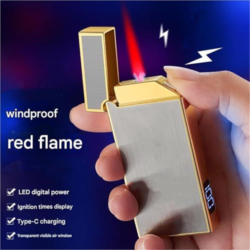 Encendedor de llama ajustable con cámara de aire visible y diseño de metal 3