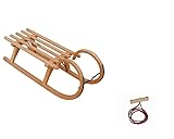 Set Hörnerschlitten Schlitten + Zugleine(130cm) Tatry 2/95 Länge 95cm Holzschlitten Rodel Rodel Abfahrt Rodelschlitten