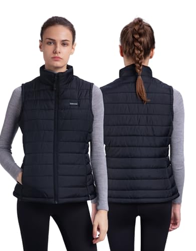 Image of Soleilwear Womens Heated Vest with 12000mAh Battery, 9 Heated Zones Lightweight Rechargeable Vest for Outdoor Outerwear