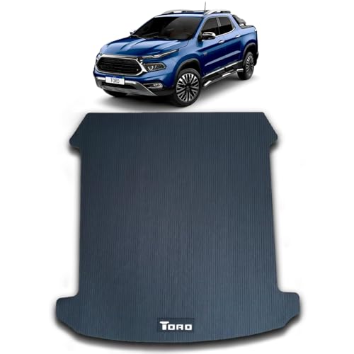 Original Tapetes Tapete de Borracha para Caçamba de Veículo Fiat Toro 2016 a 2025 Preto