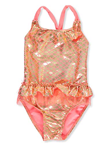 Real Love Infant Girl's One-Piece Swimming Suit - Metallic Mermaid Style