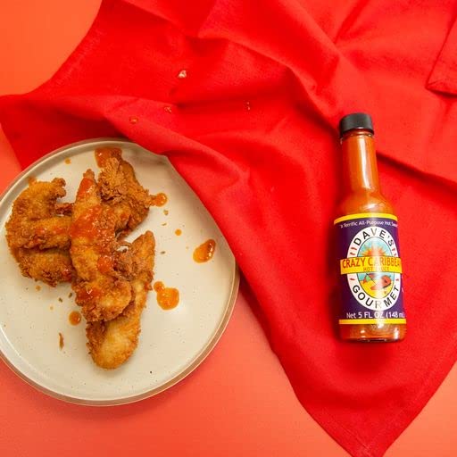 Miniatura 2 de Dave's Gourmet Crazy Caribbean Hot Sauce - Potenciador de sabor multiusos para sopas, salsas, salsas - 3 botellas