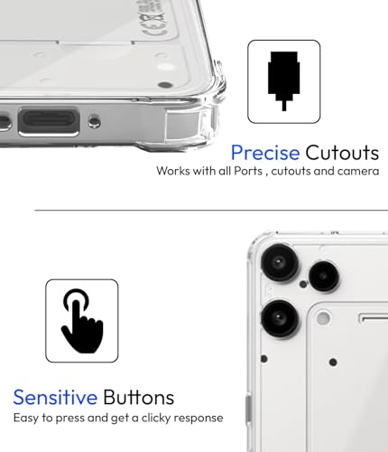 Image of KAPAVER Essential Back Cover Case Compatible with Nothing Phone 3a Lite - Clear (PC+TPU) (Nothing Phone 3a Lite - Clear)