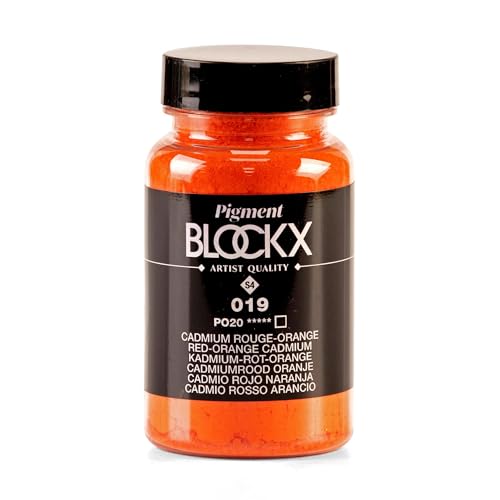 Pigment BLOCKX Cadmium rouge orange PO20 évite le ternissement de vos toiles