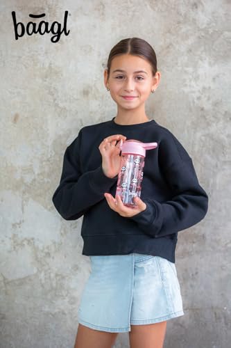 Botella de bebida escolar de 500 ml sin goteo para niñas activas 7