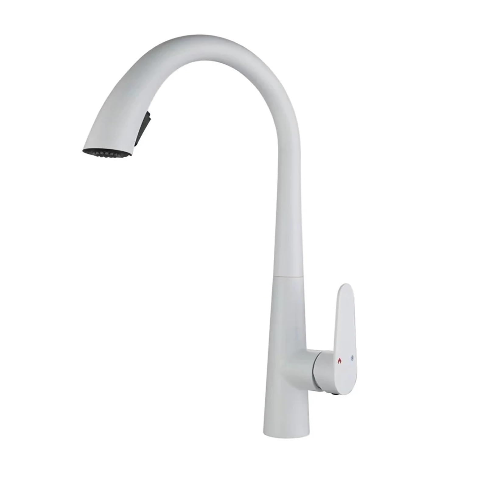 Robinet de cuisine blanc eau chaude froide télescopique inox 304