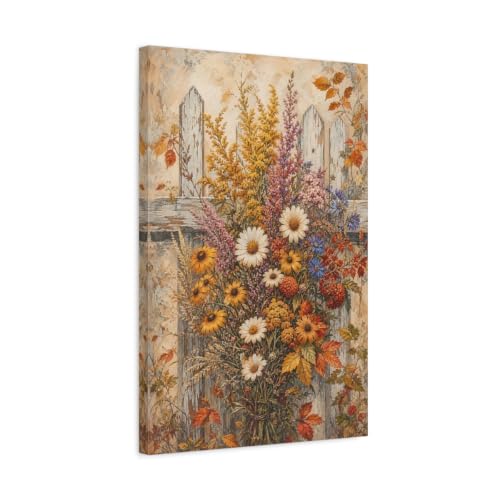 Art mural fleurs sauvages rustiques pour une ambiance cocooning