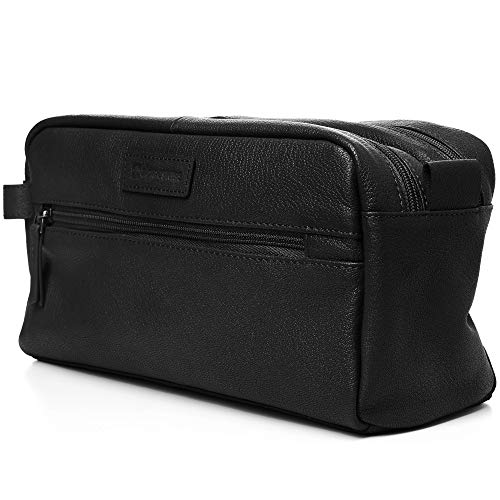 Alpine Swiss Sedona Toiletry Bag Genuine Leather Shaving Kit Dopp Kit Travel Case4