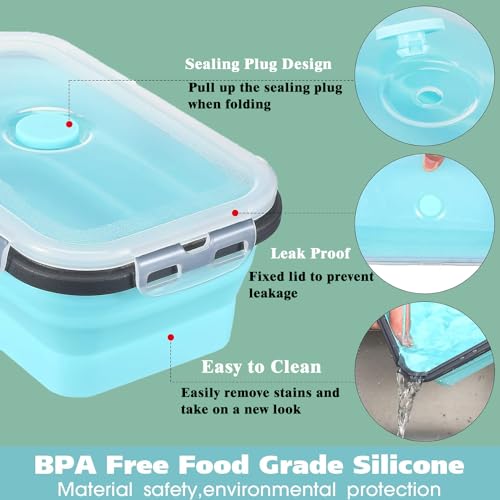 8-Collapsible-Food-Storage-Containers-With-Lids-Rv-Collapsible-Bowls-Silicone-Food-Storage-Containers-Camping-Food-Containers-Silicone-Containers-Collapsible-Containers-for-Food-Camping-Travel