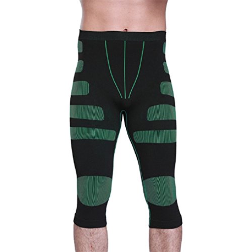 Stworld Mens Outdoor Sports Pants Legs & Knees Protected Quick Drying Capri Pants Grass-Green