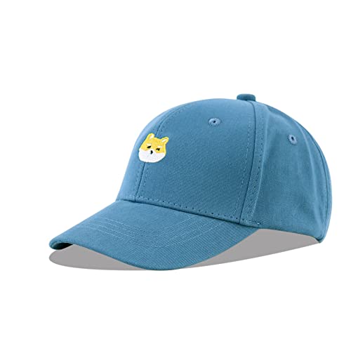 Langzhen Cotton Baseball Cap For Infant Baby Boys Girls Toddler Kids Outdoor Adsjutable Cute Animal Hat(M-Embroidered-Blue) #TOP13